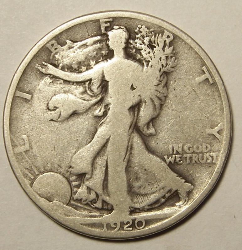 1920 D Walking Liberty Silver Half Dollar