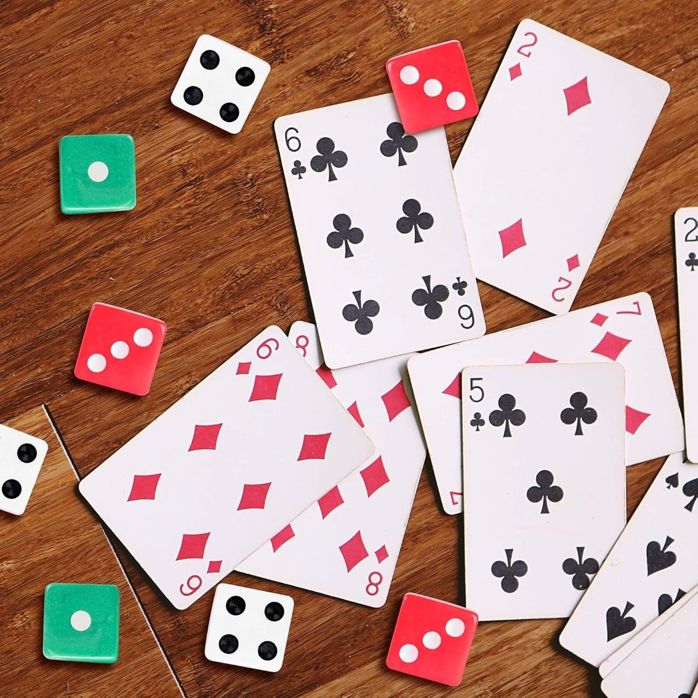Standard 16mm Multicolor Dice - 18 Count for Games, Parties, and Learning