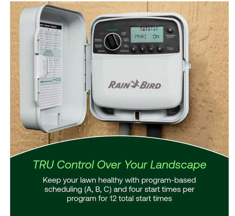 Rain Bird TRU8O Program Based Indoor/Outdoor Irrigation Sprinkler Controller