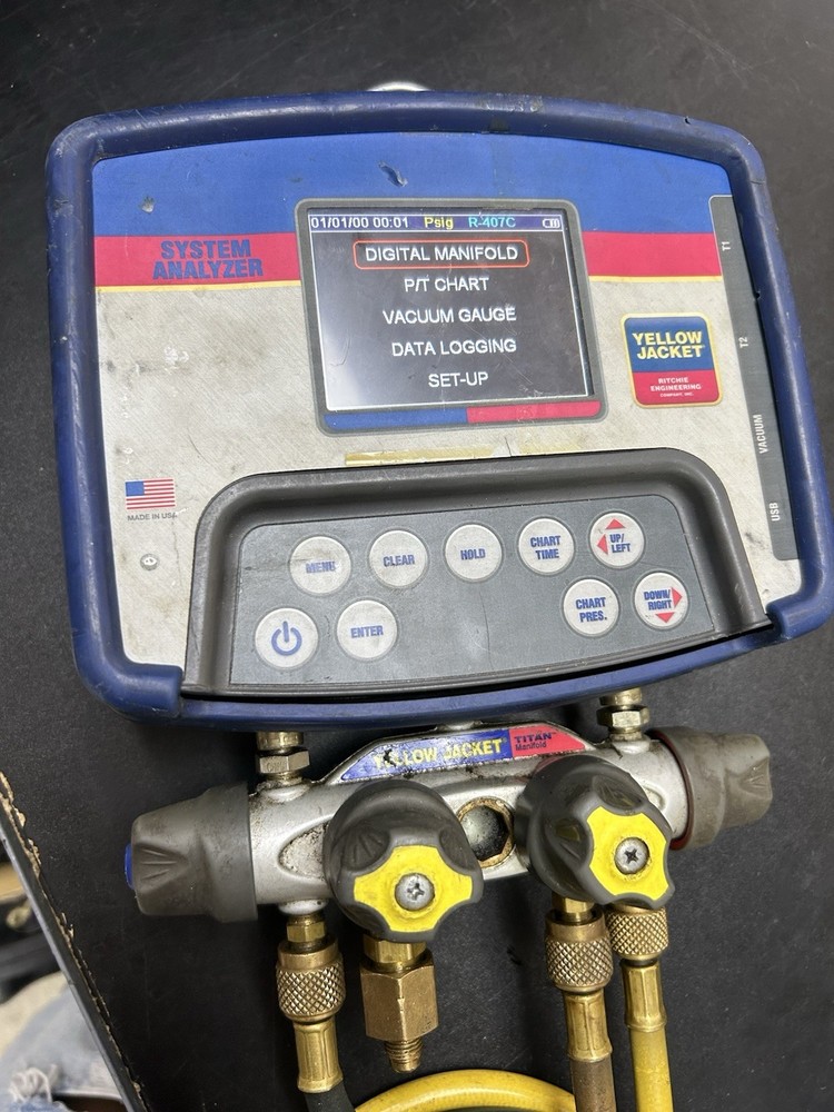 Ritchie Yellow Jacket Refrigeration 40815 System Analyzer with 60" Hose