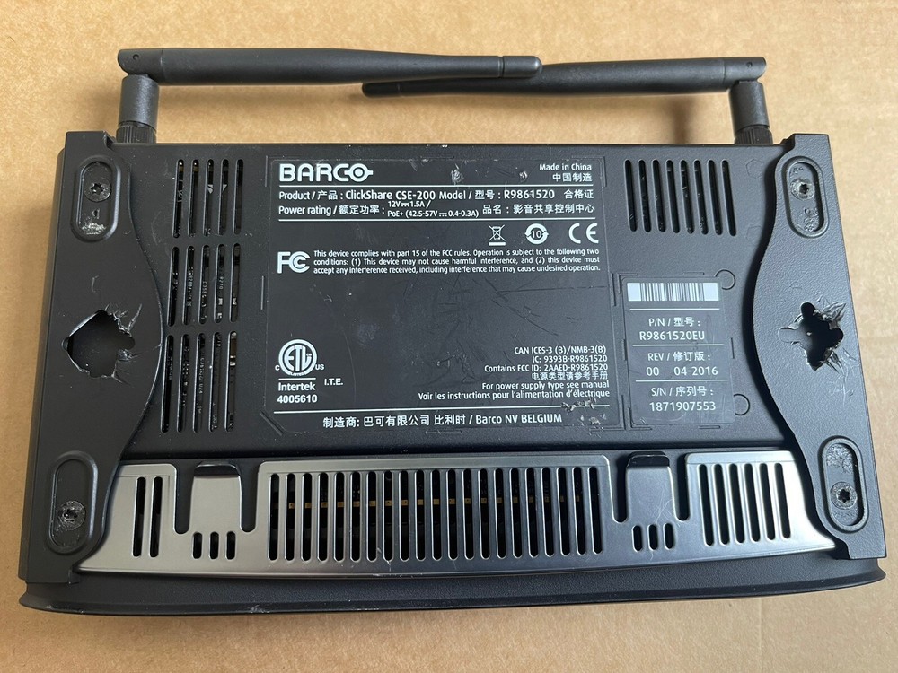 Barco ClickShare CSE-200 Presentation Base - Black