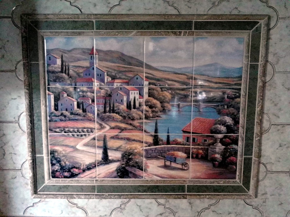 Mural Ceramic Tuscany Landscape Backsplash Tile #113