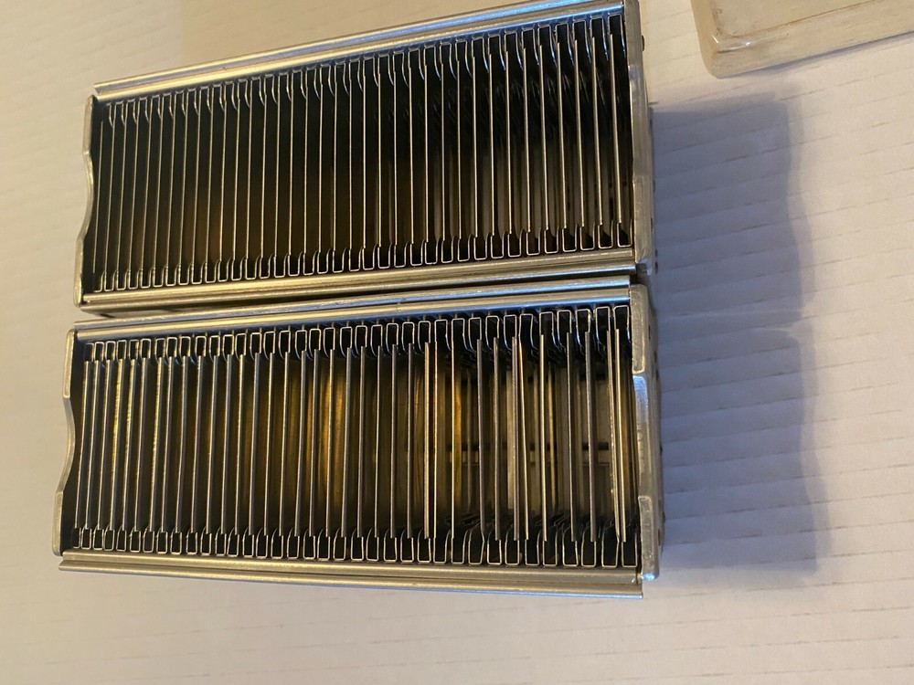 2 Vintage Airequipt Slide Projector Magazines Automatic Changer + Frames 2" X 2"