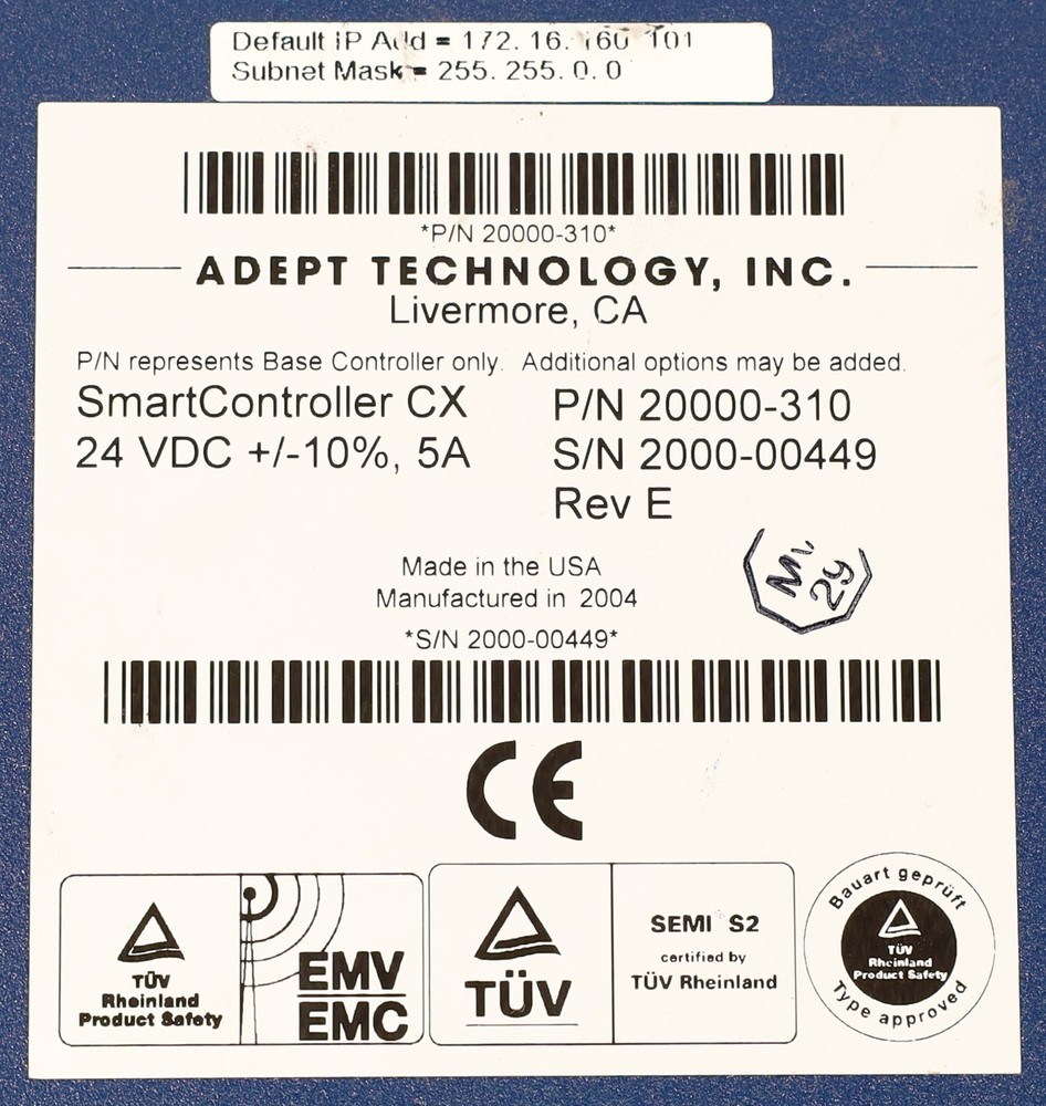 (Bundle of 5) Adept Technology Control Components (05215-010, 20000-310, + More)