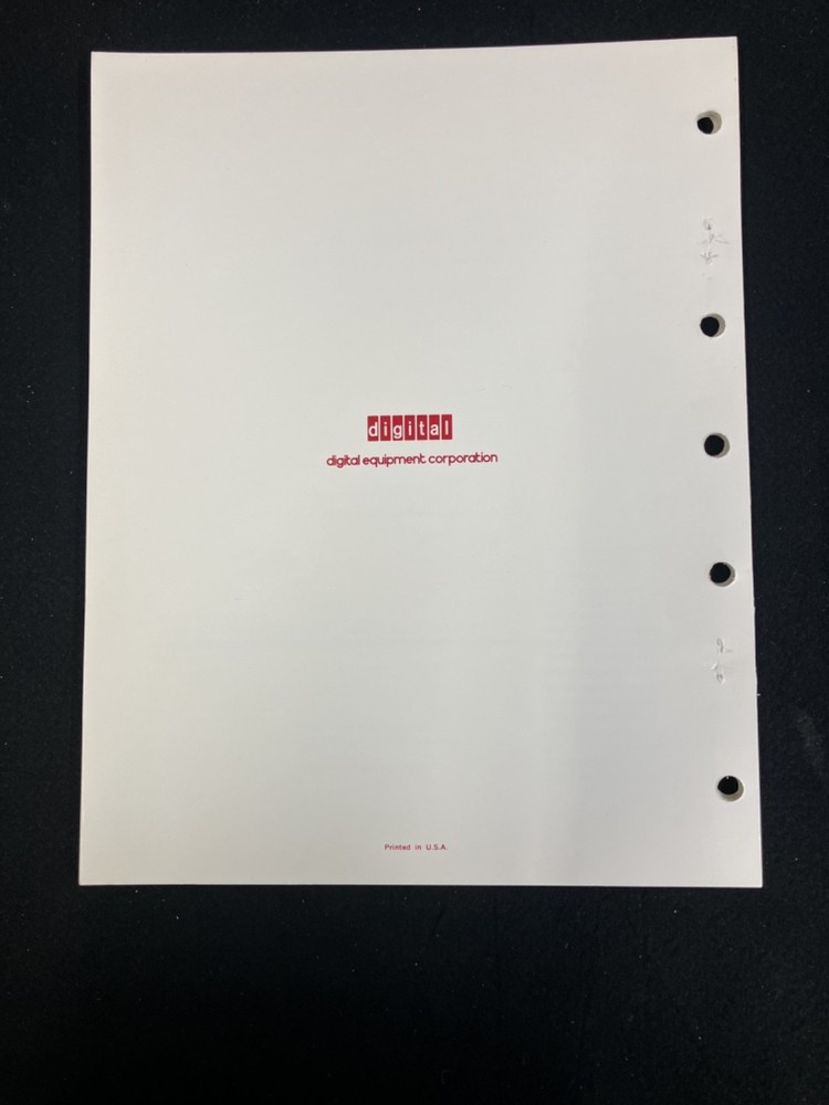 VINTAGE DEC MS11-E MOS MEMORY MAINTENANCE MANUAL, 1ST EDITION, 1975