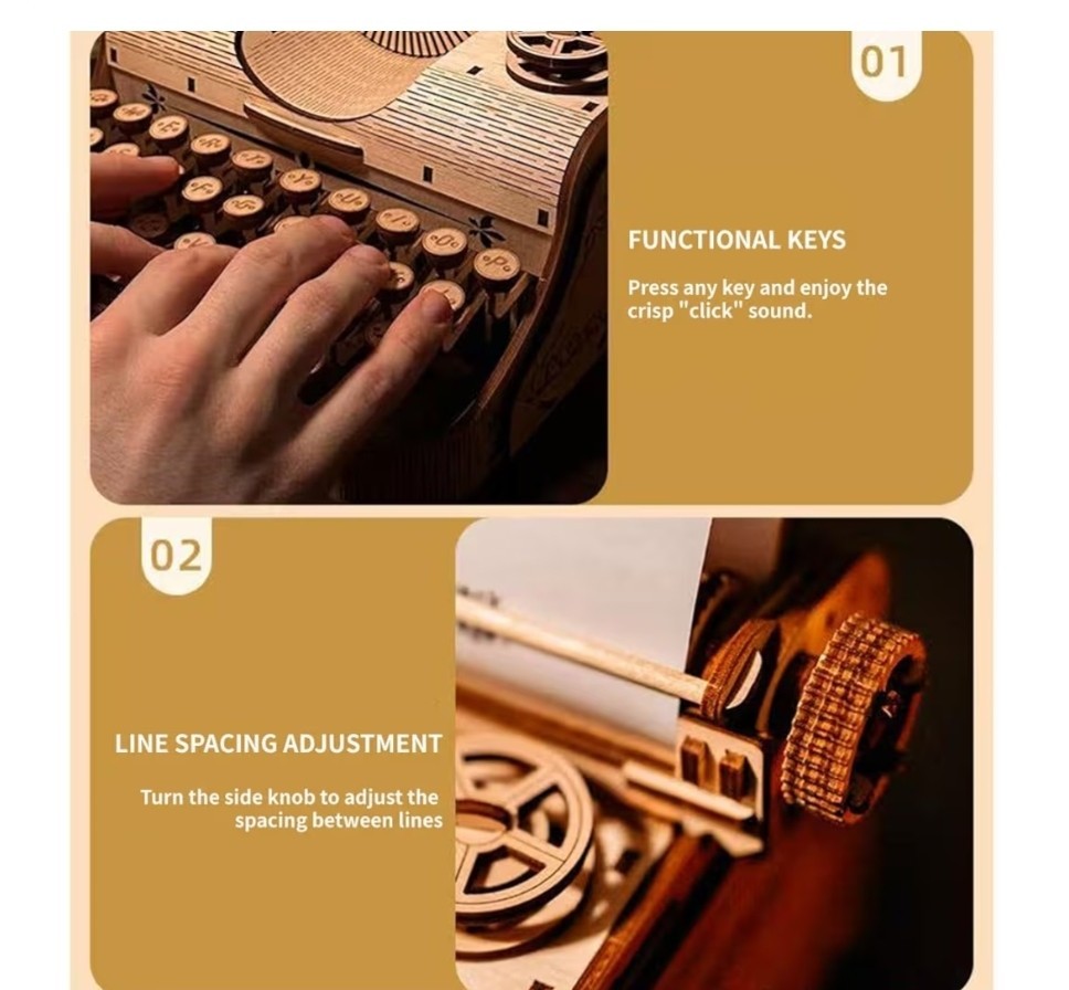 EWA Eco-Wood-Art Typewriter New