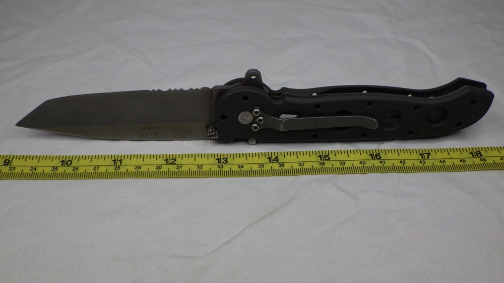Pocket Folding Knife CRKT Single Blade Carson Design M16-14 Perforated Handle