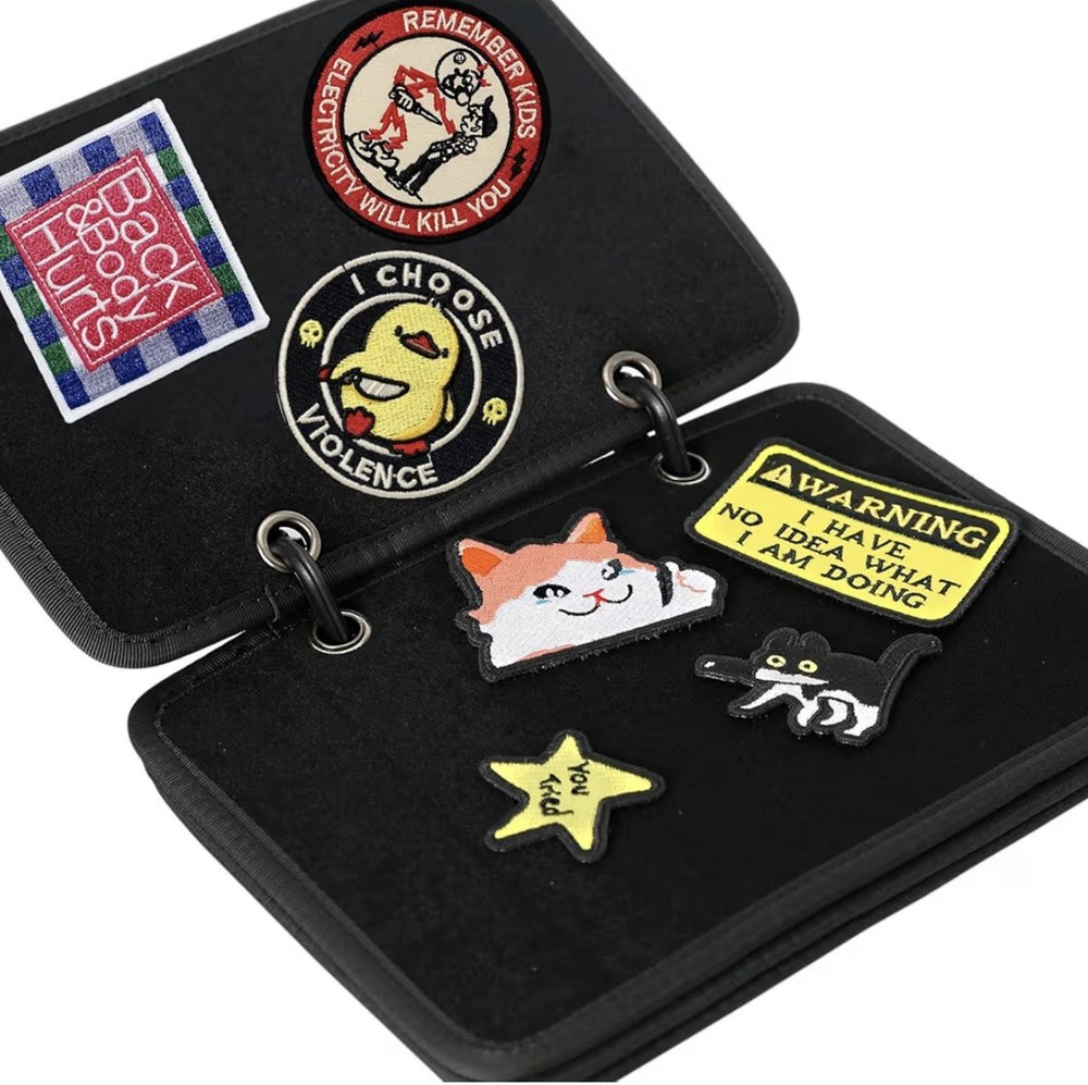 Flip-Page Patch Book Hook and Loop Patch Organizer with Grimlocs