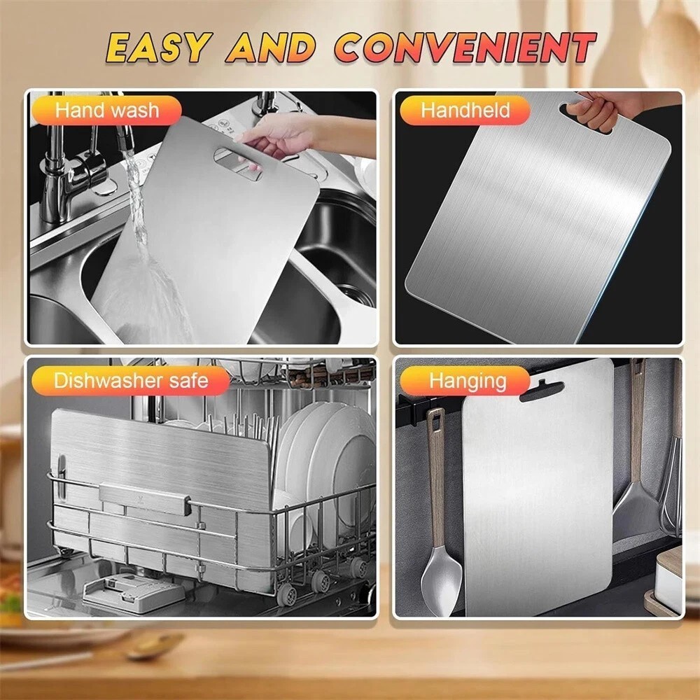 Titanium Cutting Board Double-Sided Titanium Cutting Boards for Kitchen Camping~