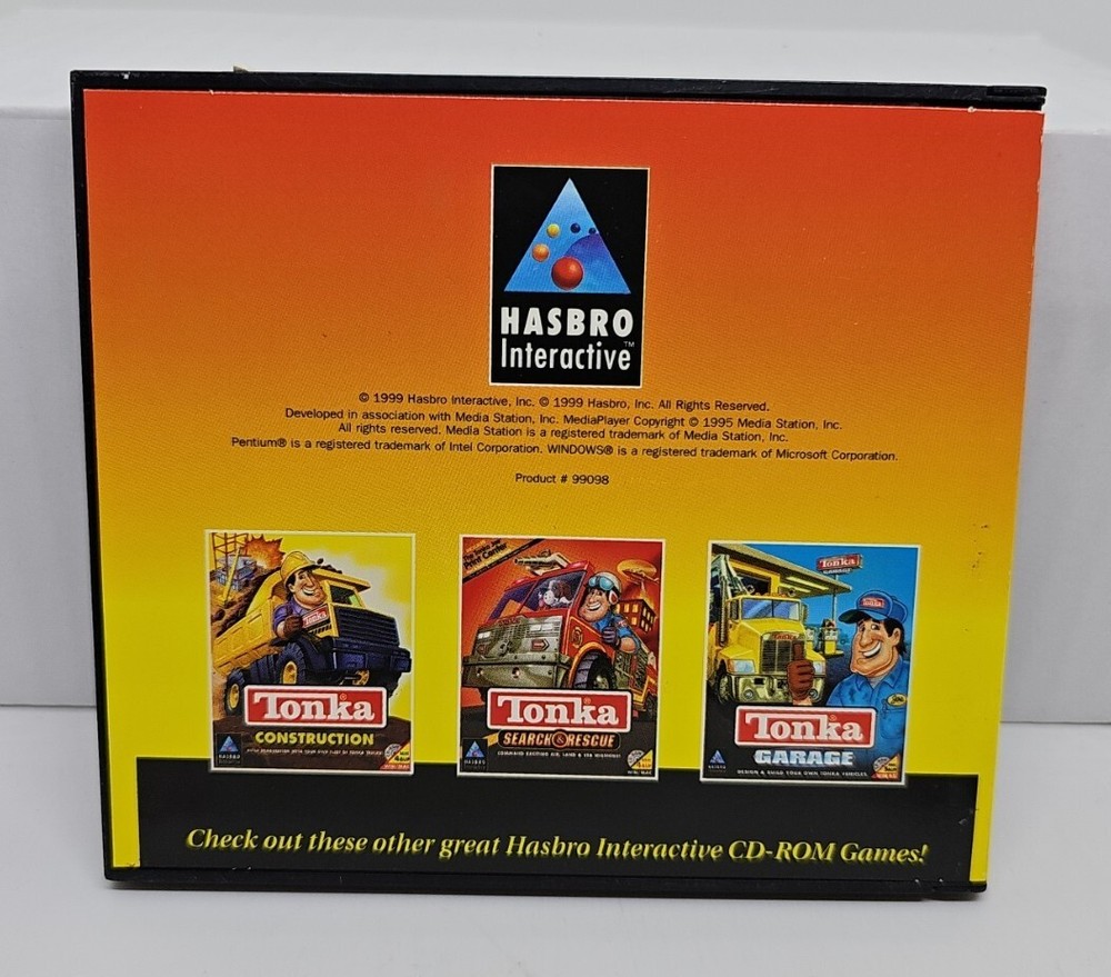Tonka Raceway CD-ROM PC Computer Windows 95/98 Game Hasbro Interactive 1999