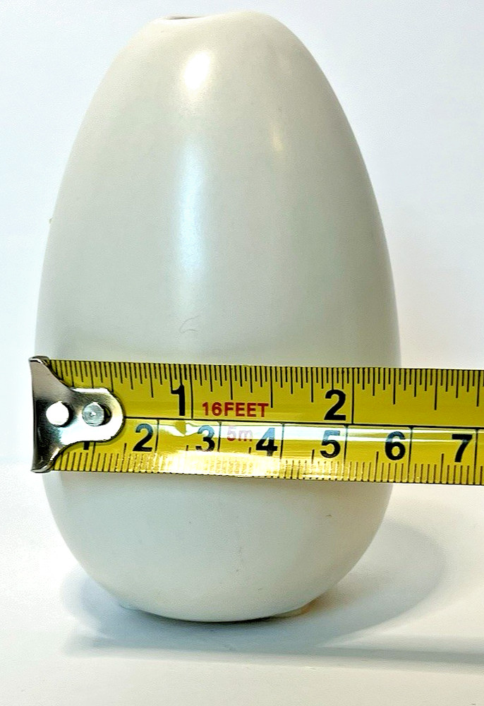 Modern Matt Ivory Oval Egg Shaped Bud Vase