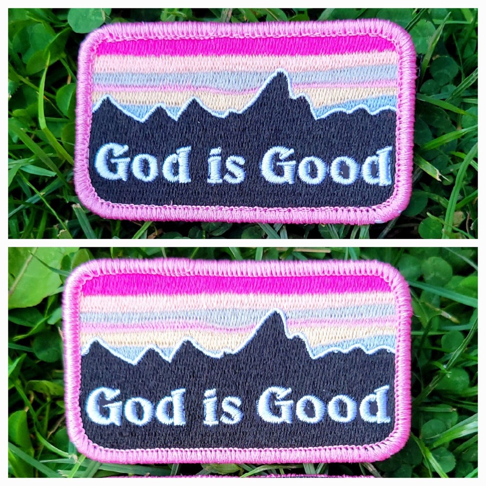 'God is Good' Patch (Iron OR hook/loop) Christian MC Morale Patch for Military