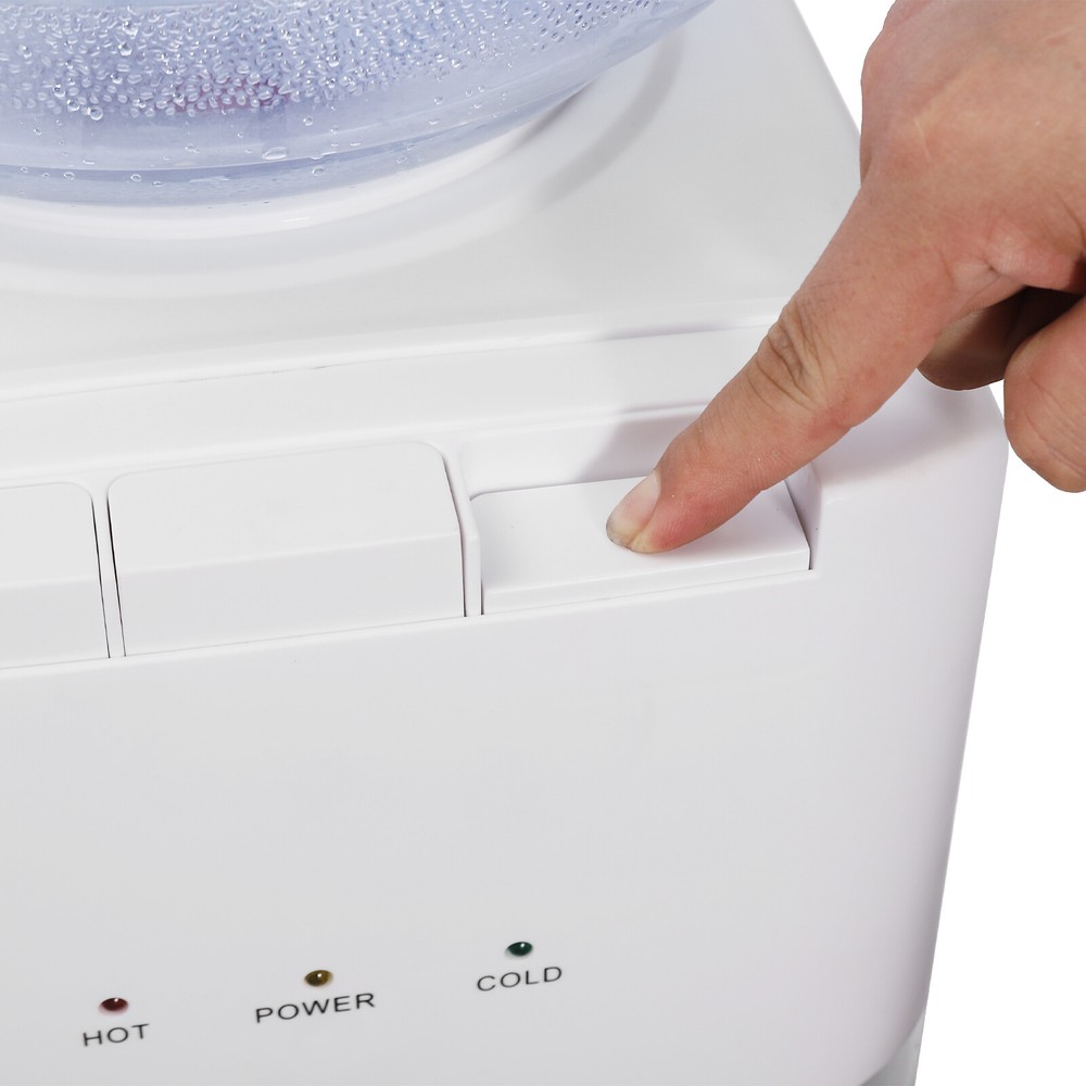 Hot&Cold&Warm Water Cooler Top Loading Water Dispenser – White, Holds 5 Gallon