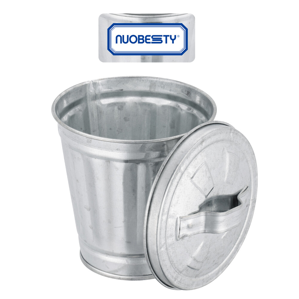 Small Garbage Can Galvanized Trash Can Lid Garbage Recycling Container
