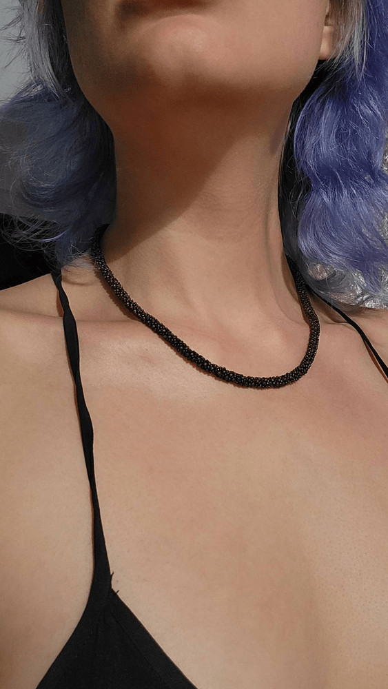 Vintage Seed Bead Rope Necklace