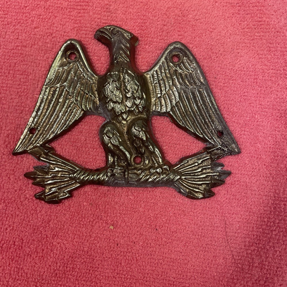 Vintage Gold Brass Eagle With Arrows Home Decor