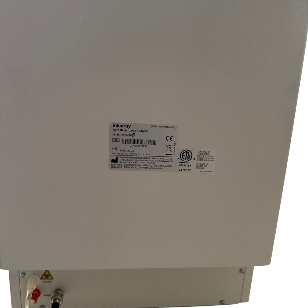 Heska Antech Mindray Element HT5 Auto Hematology Analyzer 5-Part Differential