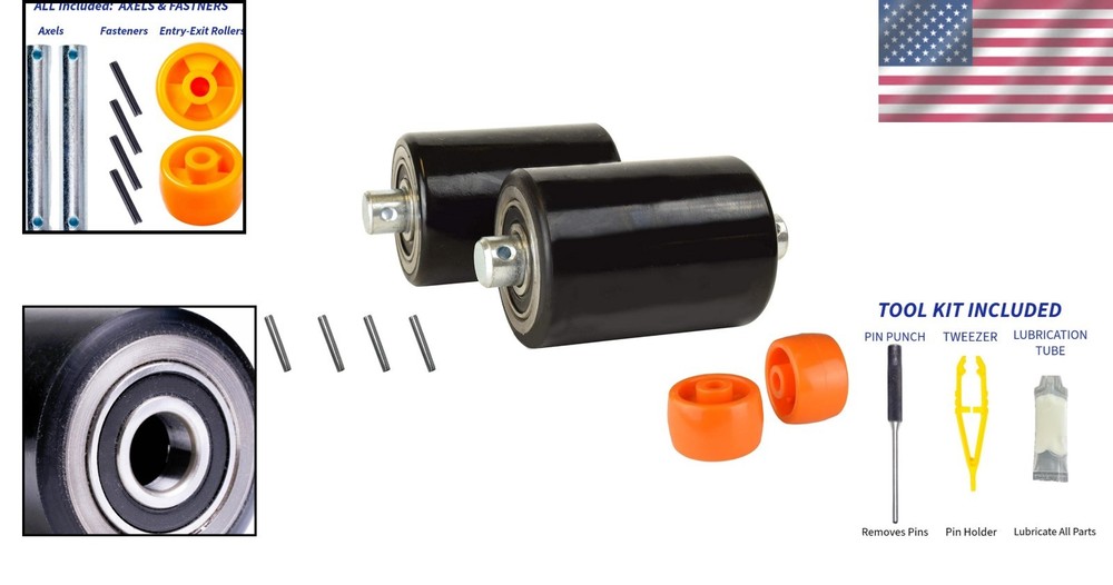 Greased Polyurethane 10-Inch Load Wheels for Crown Pallet Jacks - Non-Marking