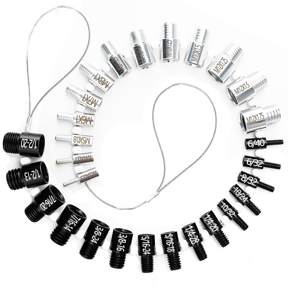 Nut and Bolt Thread Checker, Thread Checker Standard and Metric, Bolt Size and T