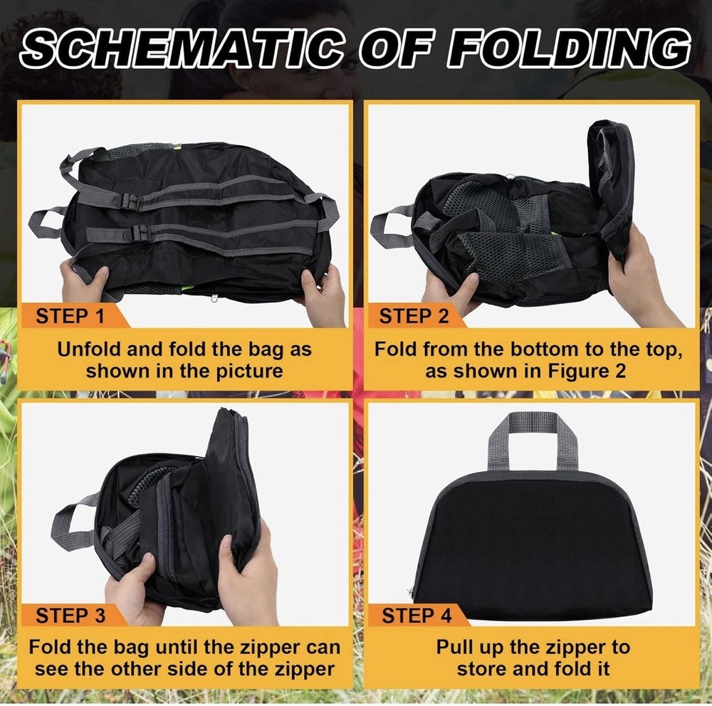 Dunzy 20l Foldable Backpack lightweight Basic Backpack for Travel, Camping