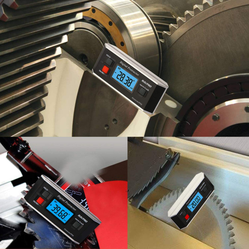 Inclinometer RISEPRO Digital Protractor Angle Finder Level Inclinometer