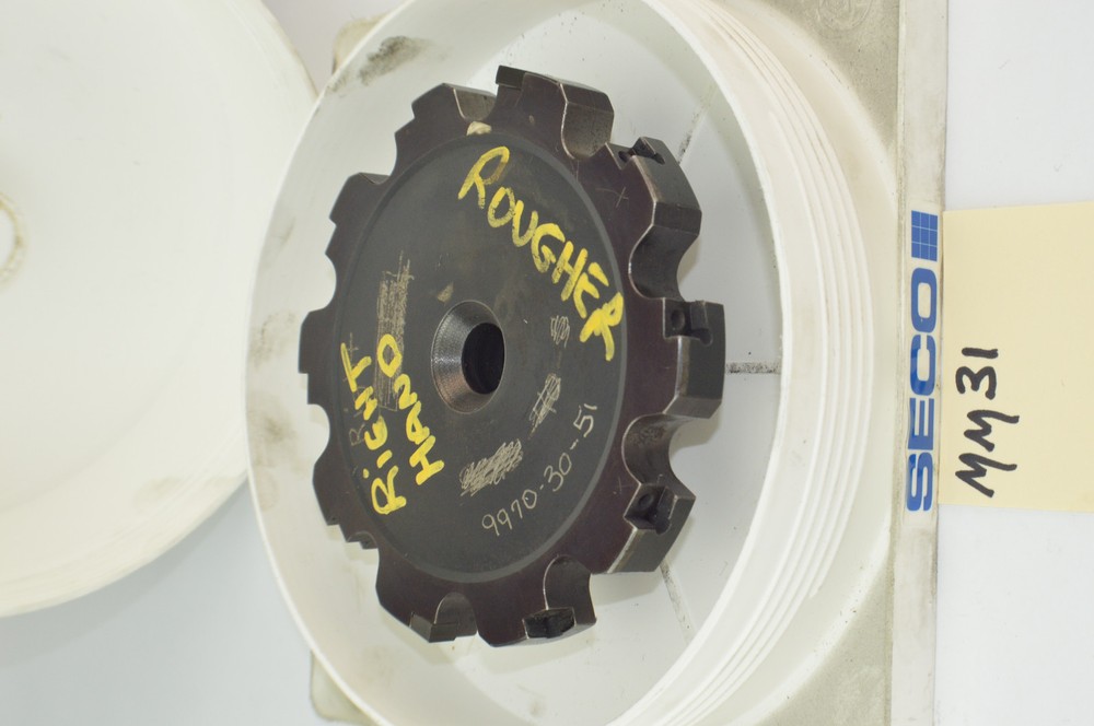 SECO Indexable Disc Mill 6-1/4" Dia Half side Disk face mill right hand