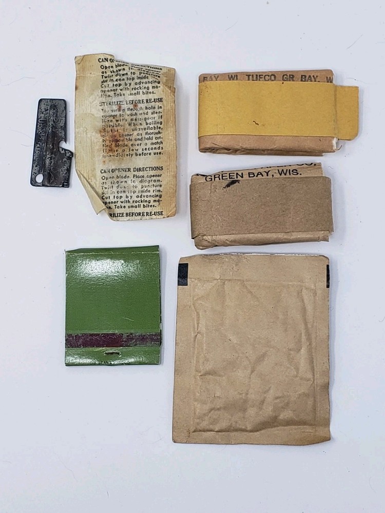 USGI Ration Accessory Lot: Matches P38 TP Coffee Original