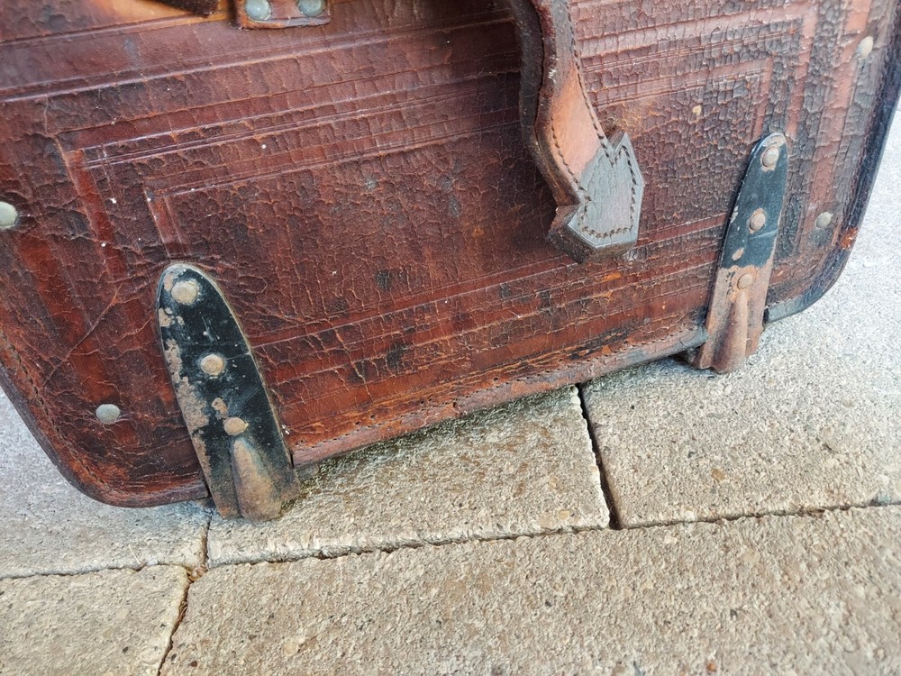 George Burroughs & Sons Antique Leather Trunk
