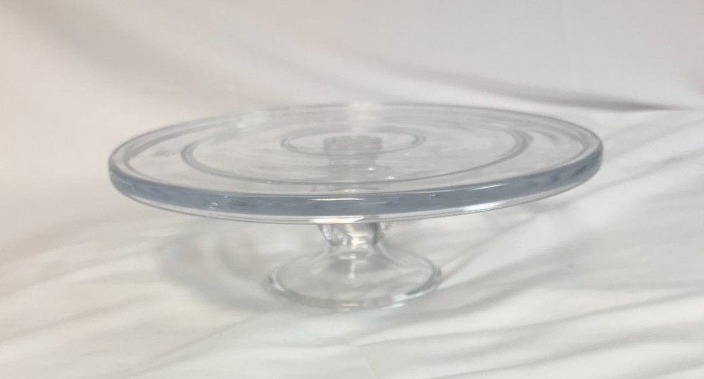 Clear Unbranded Cake Stand 10 Inch diameter 3" High