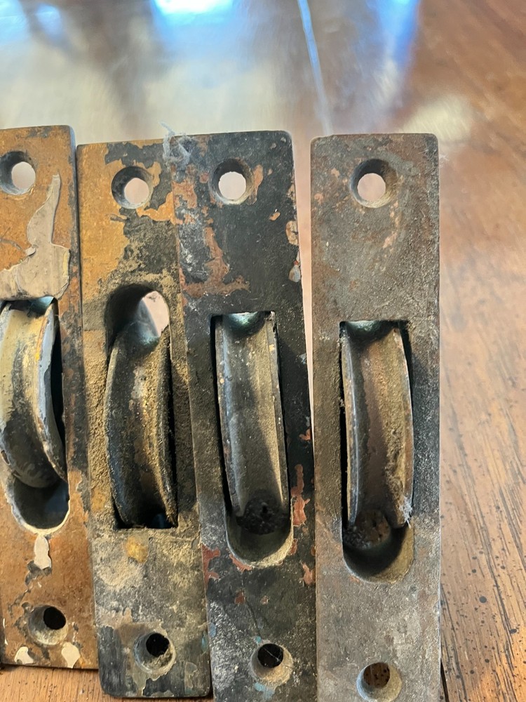 Window sash pulley-solid brass, quantity 13