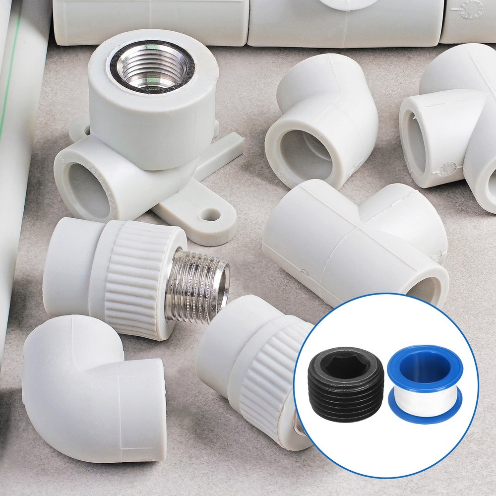 5Pcs PT 1/2 Carbon Steel Male Thread Internal Hex Pipe Plug Fitting Socket