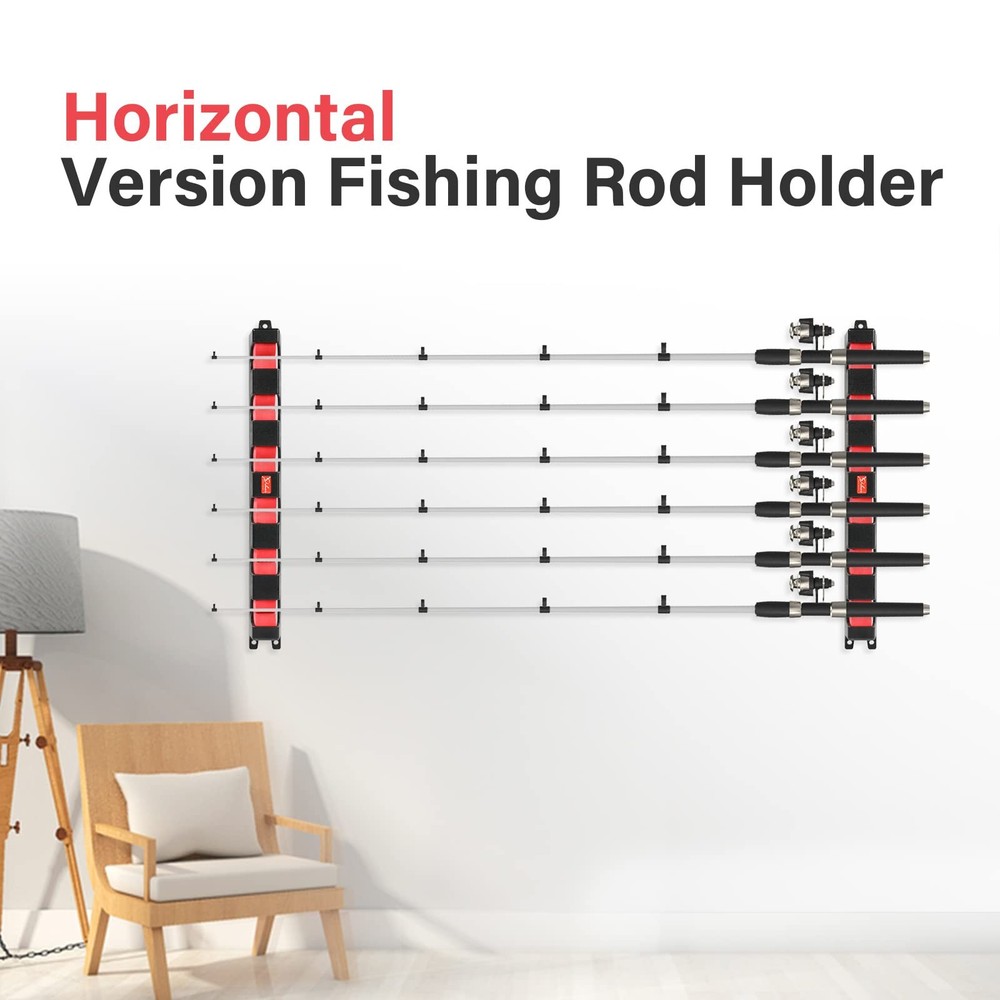 Simple Deluxe Horizontal 6-Rod Rack, 1 Pair, 1 Pair