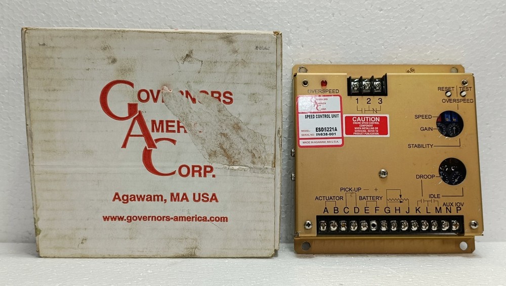 Governors America Corp (GAC) ESD5221A Engine Speed Control Unit Governor ESD5221