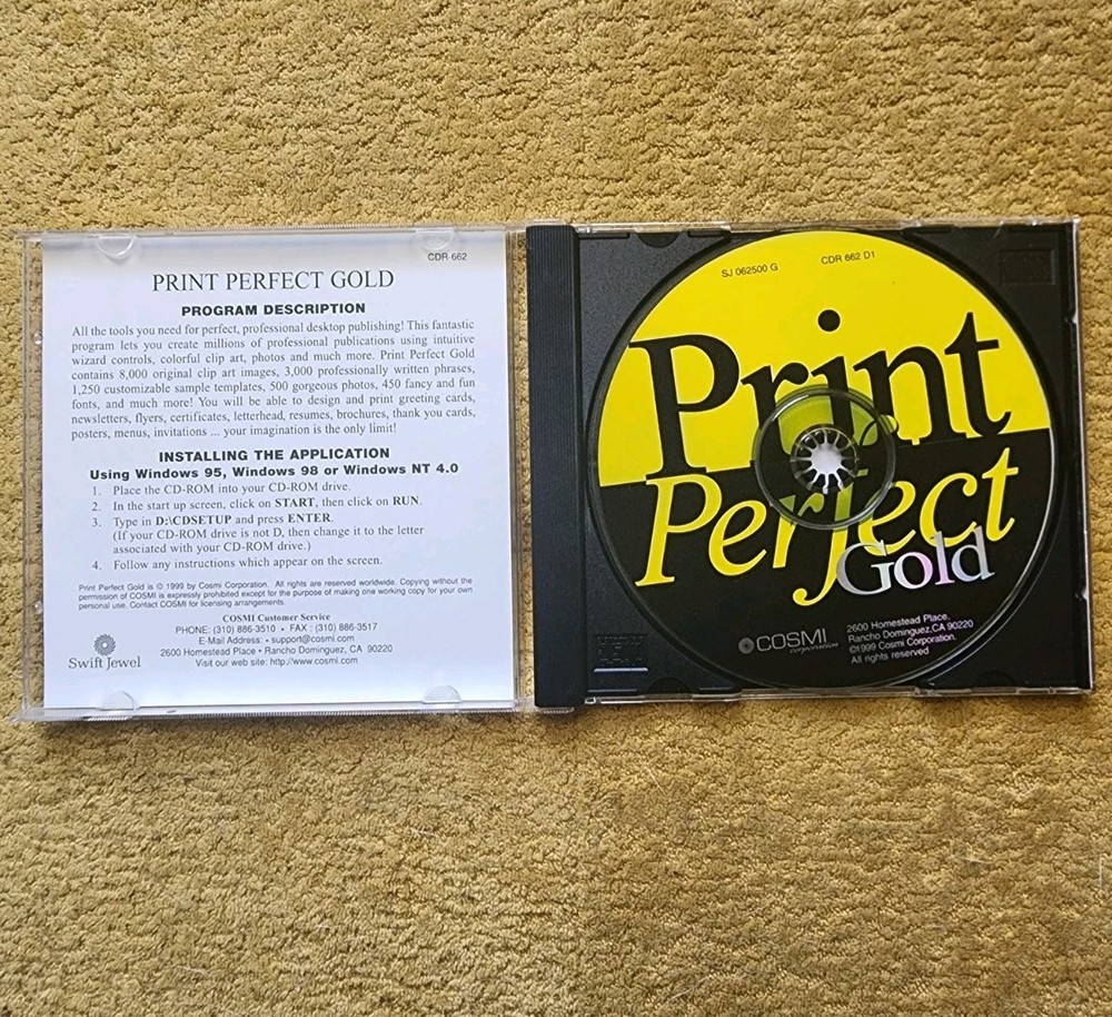 Print Perfect Gold 1999 Desktop Publishing Software for Windows PC