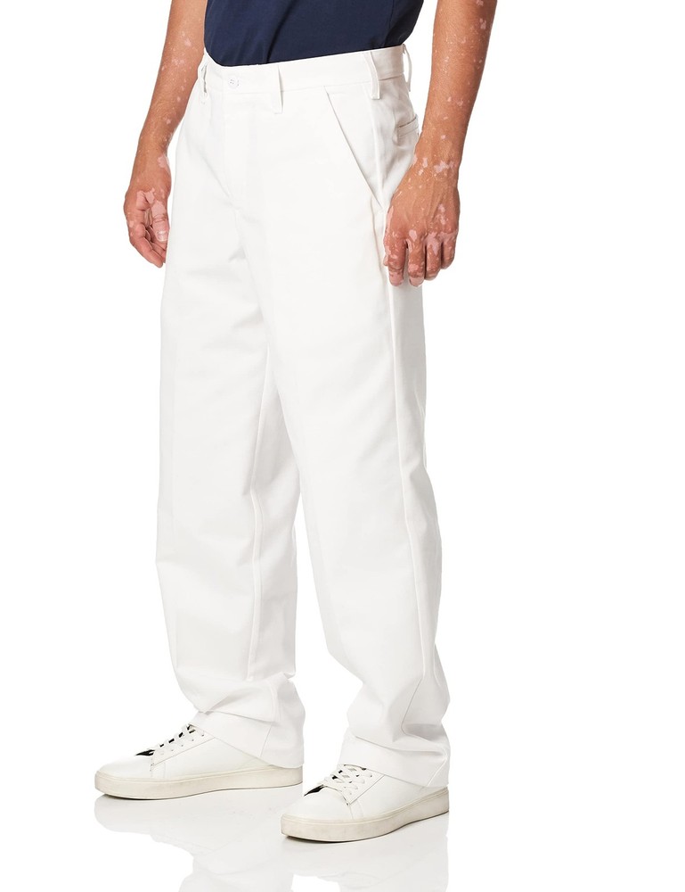 Men's Wrinkle-Free Work Pants White 42W x 30L