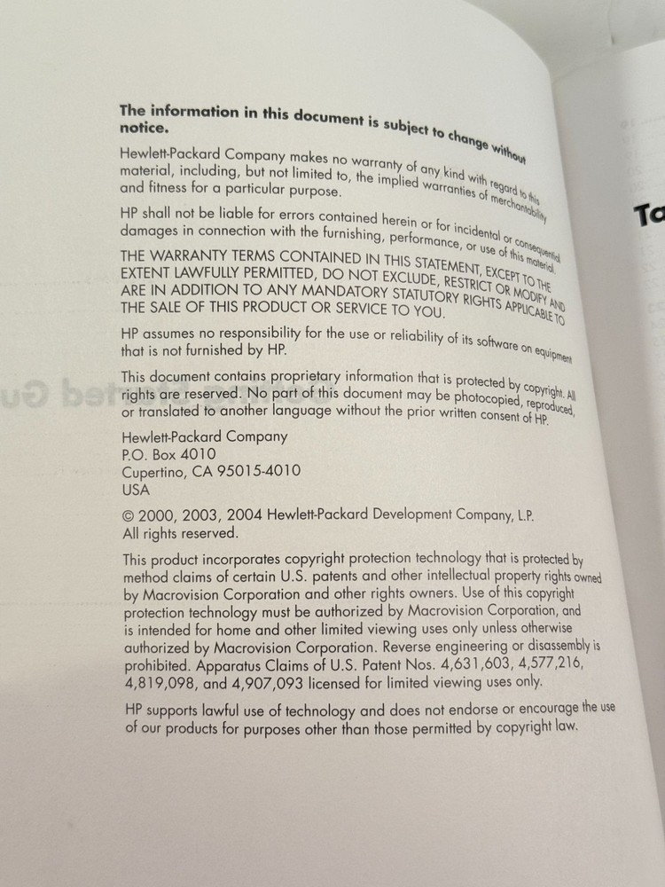 Hp Getting Started Guide HP Pavilion Home PC 2004 Paperback