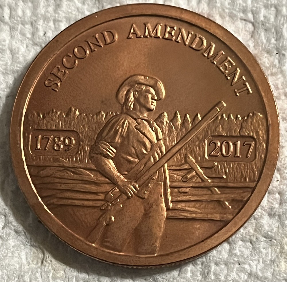SECOND AMENDMENT RIGHT COPPER MEDAL, 2017