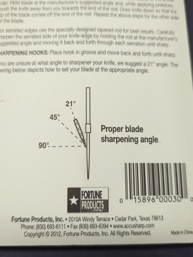 AccuSharp Retractable Diamond Rod - Knife Hook Tool Sharpener