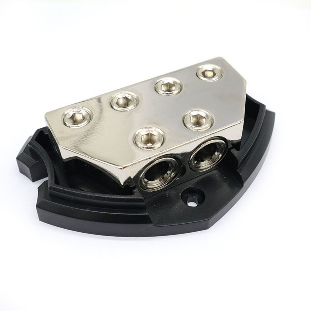 Protective 4-Way Distribution Block 2x 0/2/4 Gauge Input 4x Output Car Audio