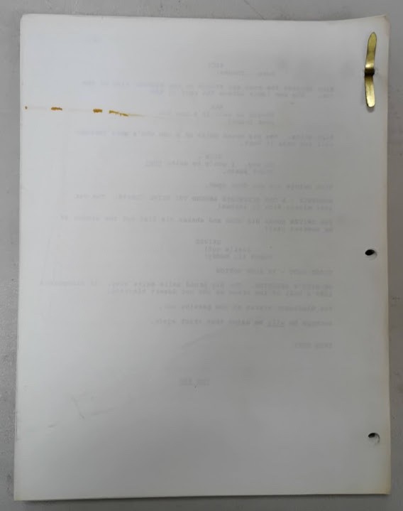 Vintage Original Script for The Gladiator: Bill Bleich Abel Ferrara Nancy Allen
