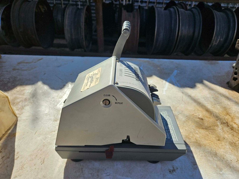The Paymaster System Model#: 8500-7 Check Stamper Works Needs Ink