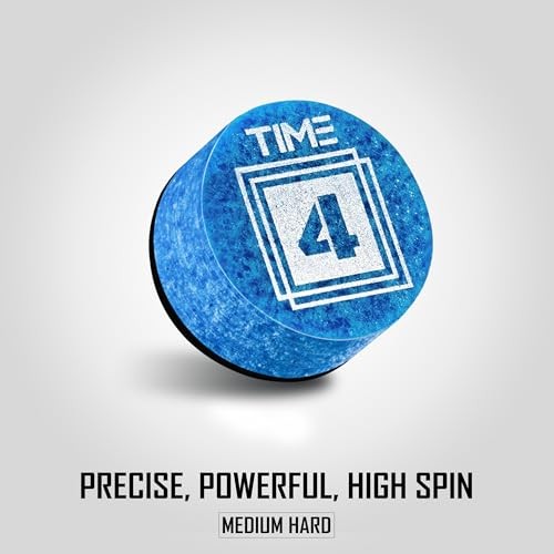 TIME Billiard Pool Cue Tip - 14mm/ Blue/Hardness TIME Pack 10 TIME 3 (Medium)