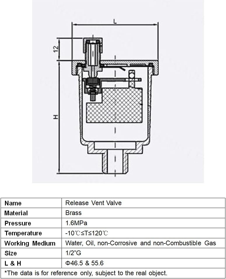 Brass Float Valve Kit 1/2" Auto Air Bleeder Vent + NPT Pipe Fitting Adapter