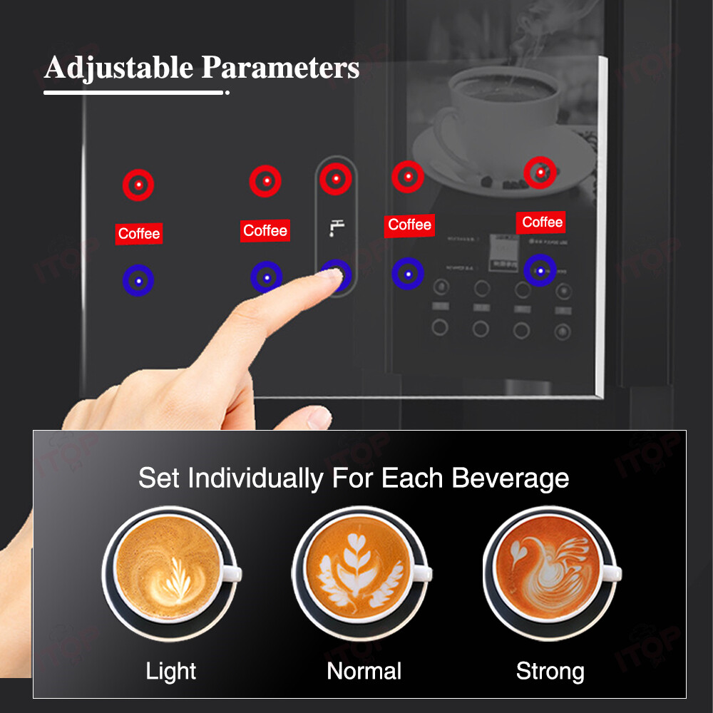Multi-Function Commercial Coffee Machine Hot Cold Instant Coffee Maker 110V/220V