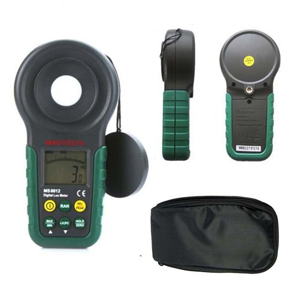 Mastech MS6612 Digital Lux / FC Meter Multi-functional Light Meter 0-2000 00Lux