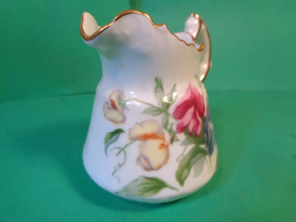 Mini Sugar Bowl & Creamer, Floral Pattern, Hammersley & Co, England (Used/EUC)