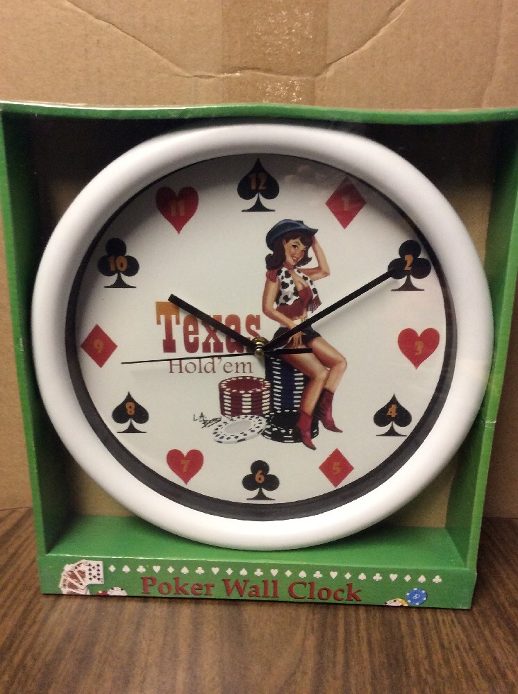 Texas Hold'em Wall Clock