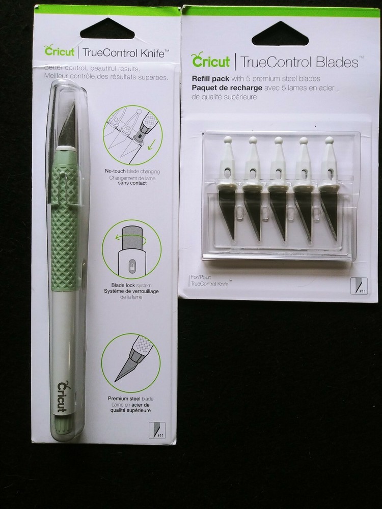 Cricut True Control Knife & Cricut True Control Refill Pack W/5 Premium Blades
