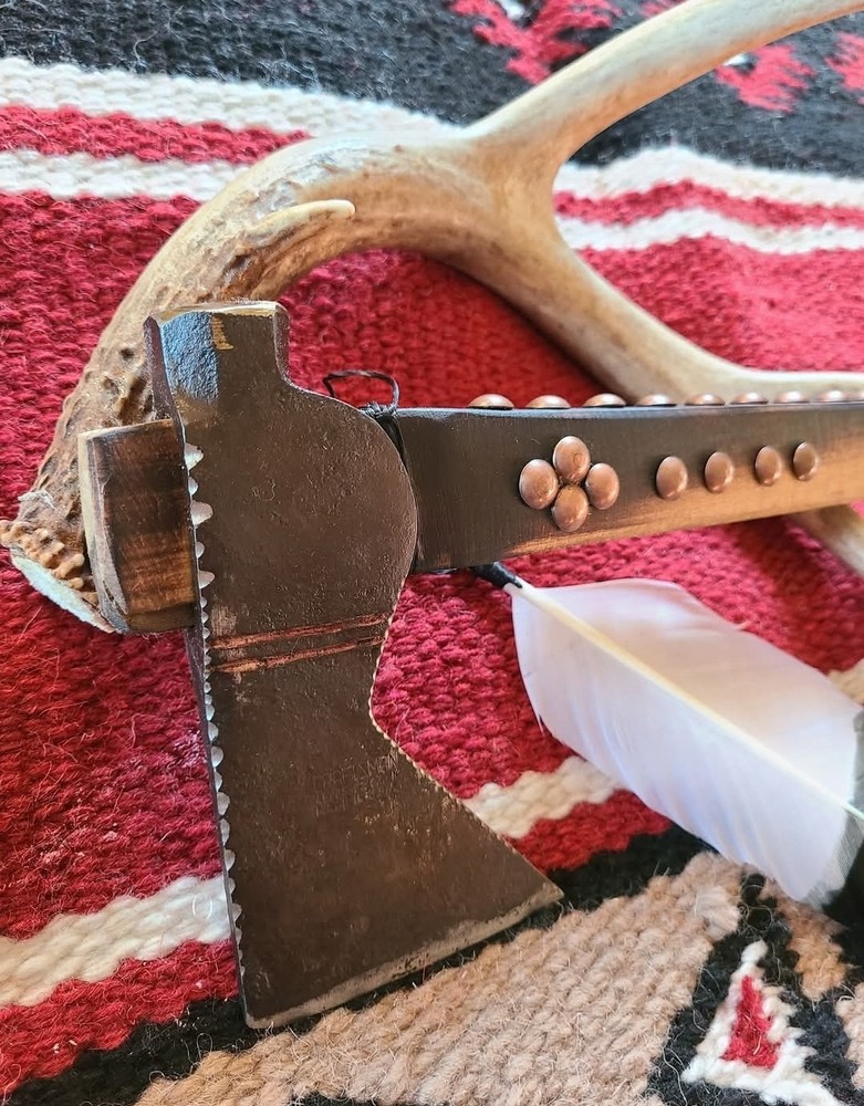 Vintage Custom Wicked War Bonnet Tomahawk.