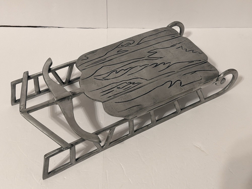 William Sonoma Entertaining Collection Aluminum Double Runner Sled Server